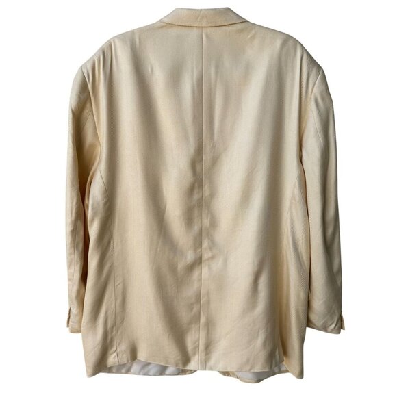 Bert Pulitzer Signature Collection Vintage Mens Yellow Silk Blazer Jacket 46R - Picture 3 of 11